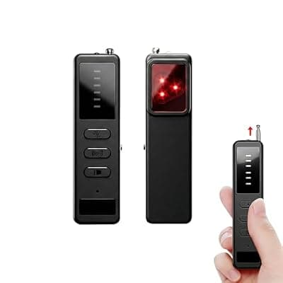 FCZMO Hidden Camera Detector, 5-Level RF Signal Detector with 100MHz-8GHz Frequency Range, GPS Tracker Finder for Travel, Hotel, Office, Laser Lens & Magnetic Field Detection, USB-C Rechargeable