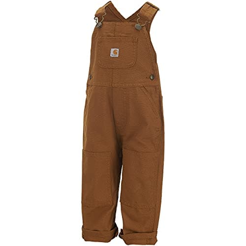 Carhartt Baby-boys Infant Washed Duck Bib Overall, Brown, 6 Mo.